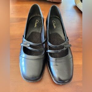 Clarks Women's Black Mary Jane Wedges